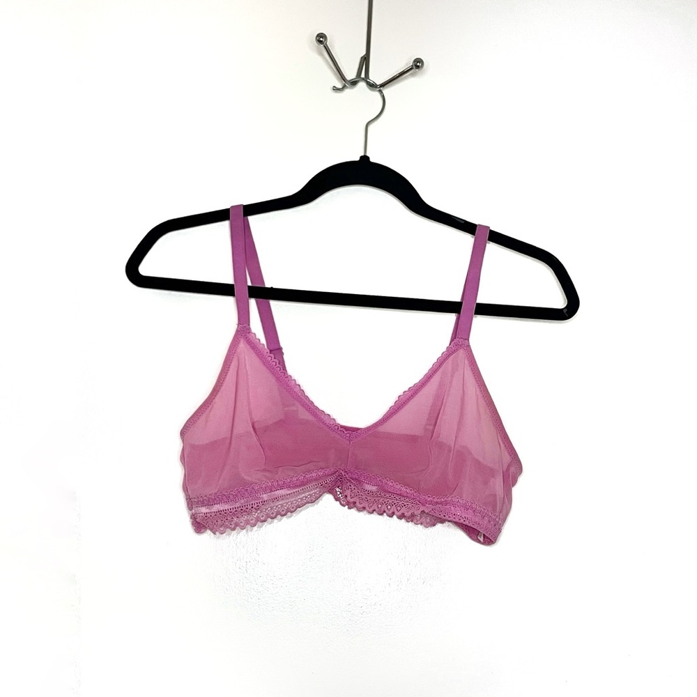 Auden Mesh Lace Trim Bralette (unlined) - Picture 1 of 4